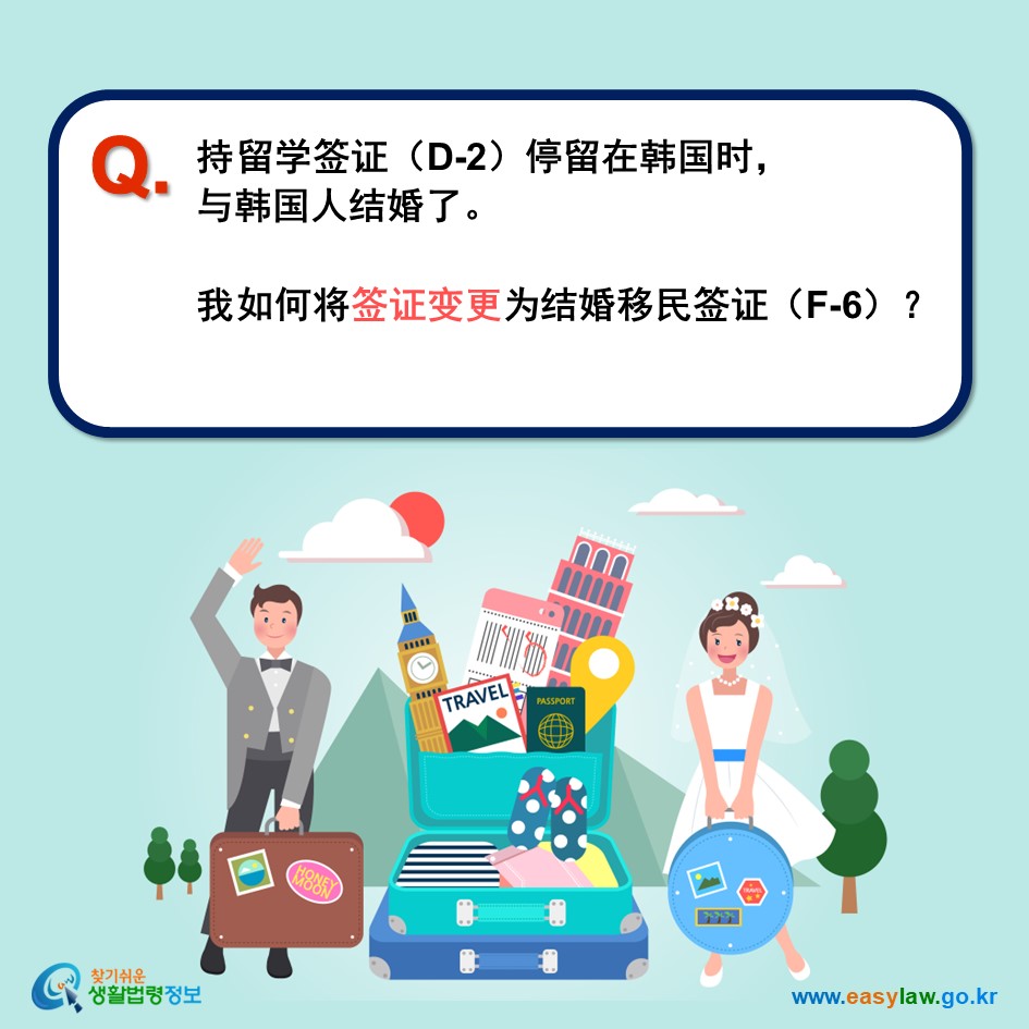 Q. 持大韩民国签证入韩后，发现停留期限即将到期。  怎么办理签证延期呢？